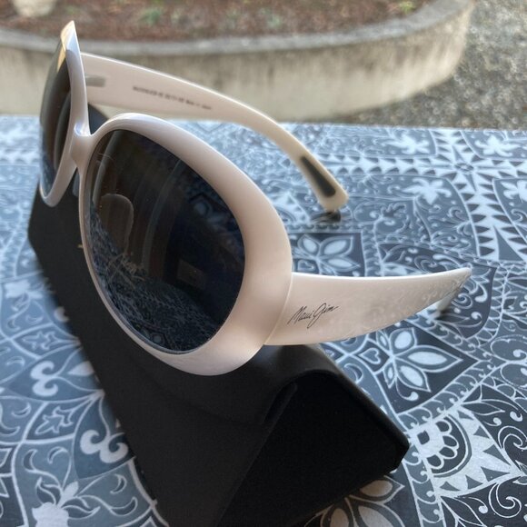 Maui Jim Nahiku MJ 436 05 White Pearl Frame POLARIZED Lens Sunglass Women's New - Picture 10 of 16